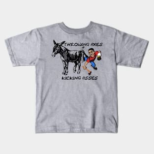 The Axe Shoppe | Throwing Axes and Kicking A$$ Kids T-Shirt